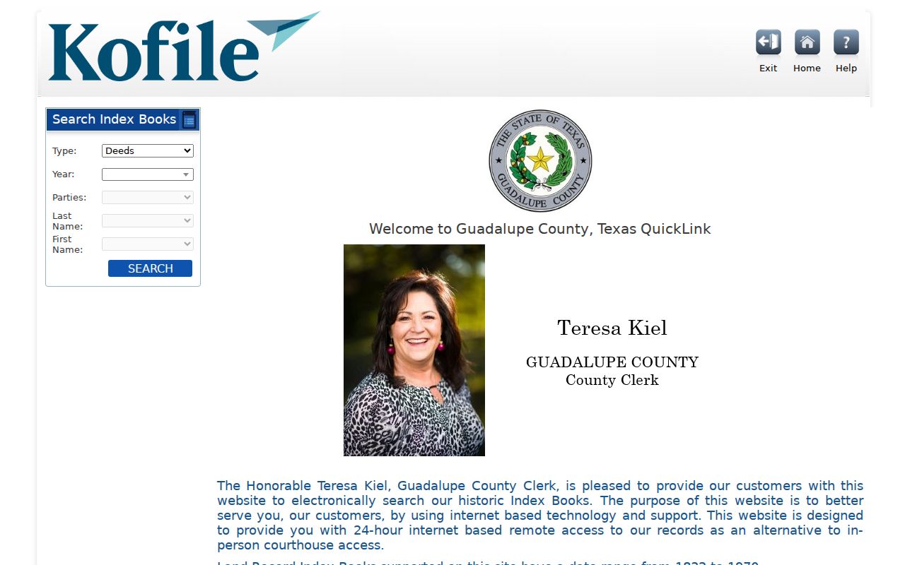 Seguin street directory historic Guadalupe grantor grantee index